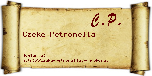 Czeke Petronella névjegykártya